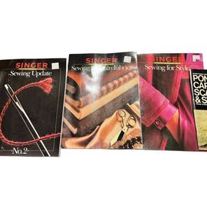 Lot Of Vintage Singer Sewing Books 4 Total